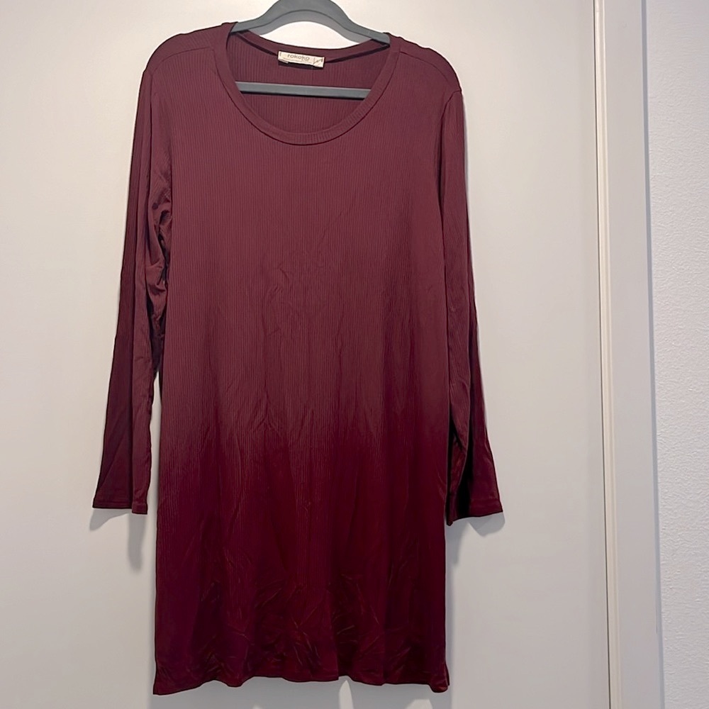 Rokoko Long Sleeve Shift mini dress Sz L - Picture 9 of 9
